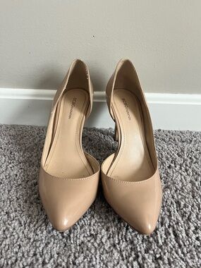BCBGeneration Patent Nude D'Orsay Pointed-Toe Heels